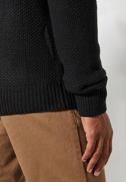 Superbalist - Zip-through bomber knit - black