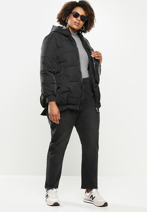 STYLE REPUBLIC PLUS - Hooded puffer - black