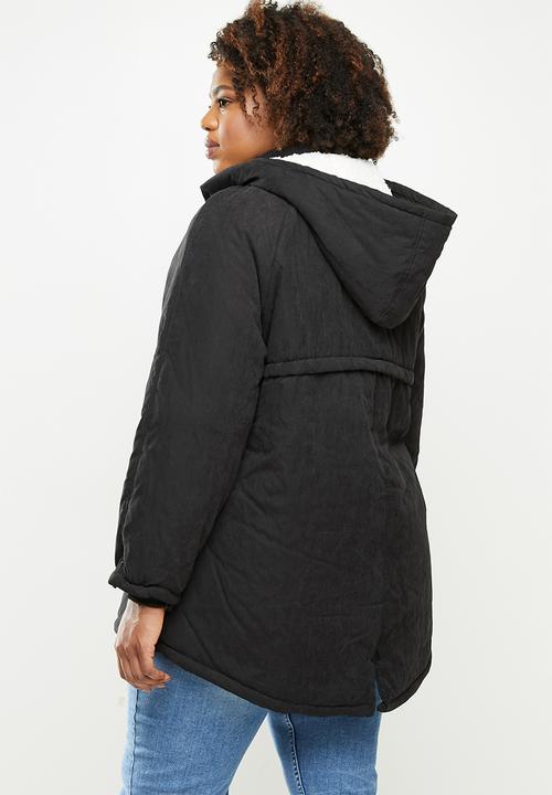 STYLE REPUBLIC PLUS - Hooded parka - black