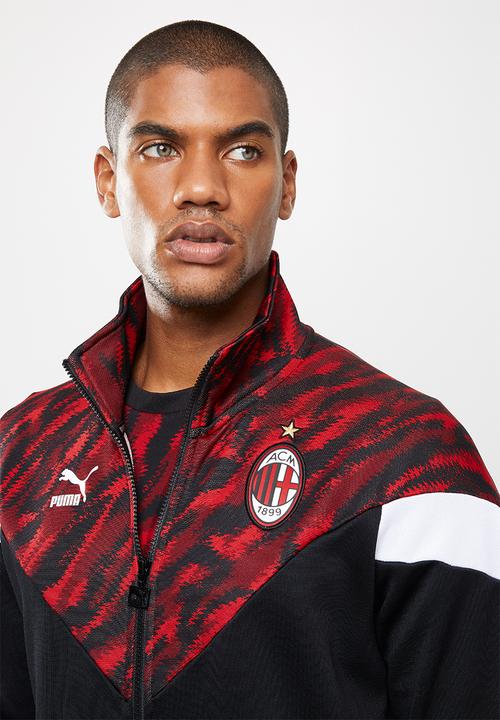 PUMA - ACM iconic MCS graphic track jacket - red & black