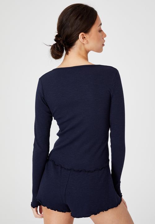 Cotton On - Pretty little sleep henley - navy