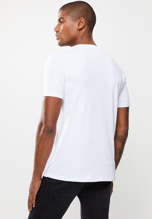 Replay - Replay check retro stripe print tee - white