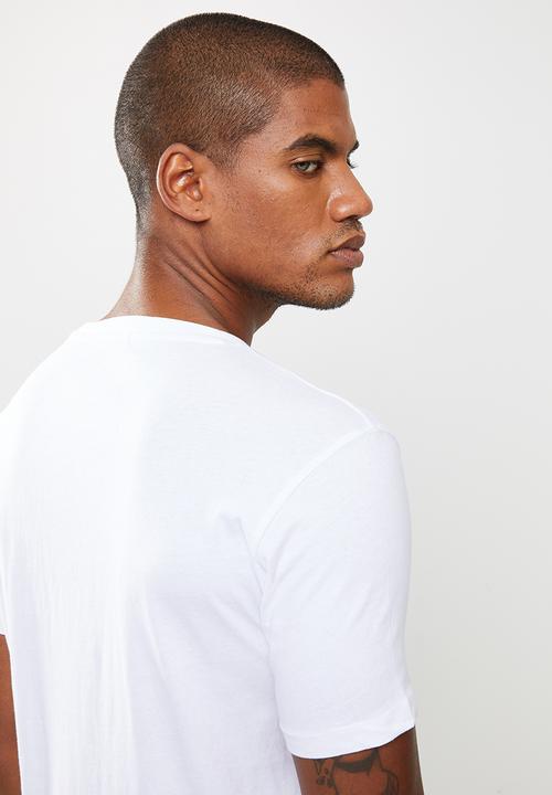 Replay - Replay check retro stripe print tee - white