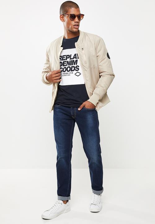Replay - Replay denim goods tee - navy