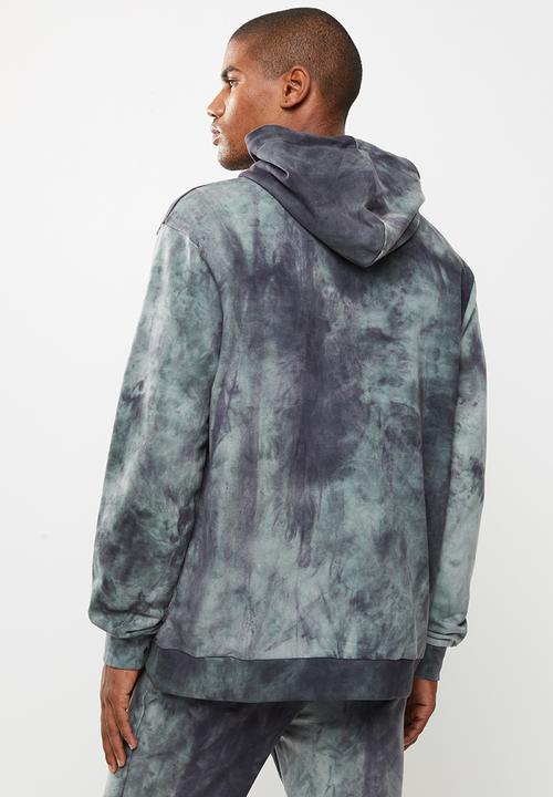 Flyersunion - Spectra-dye fleece printed hoodie - charcoal