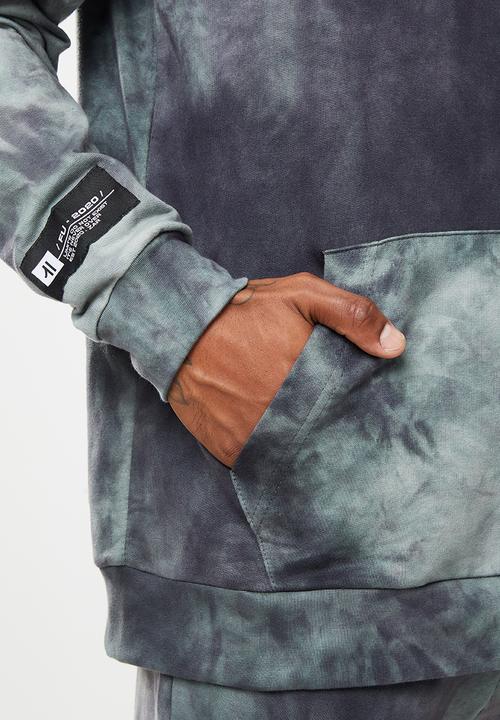 Flyersunion - Spectra-dye fleece printed hoodie - charcoal
