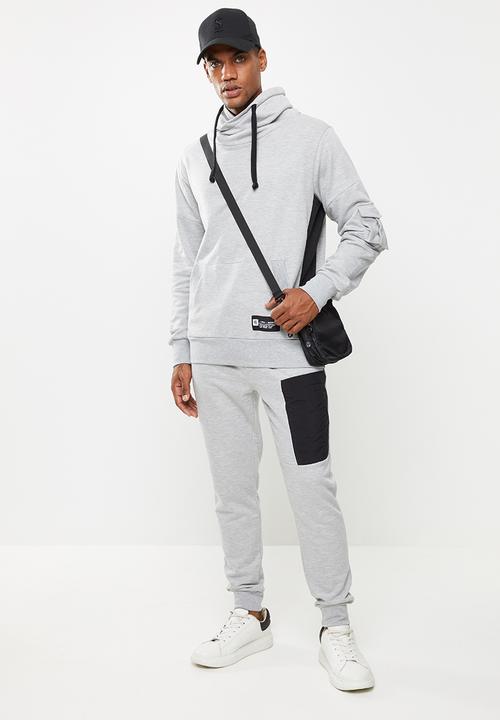 Flyersunion - Fashion snood pullover hoodie - grey