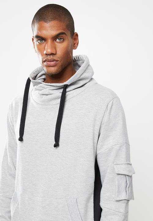 Flyersunion - Fashion snood pullover hoodie - grey