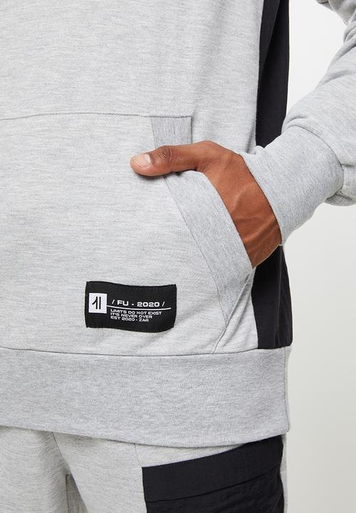 Flyersunion - Fashion snood pullover hoodie - grey