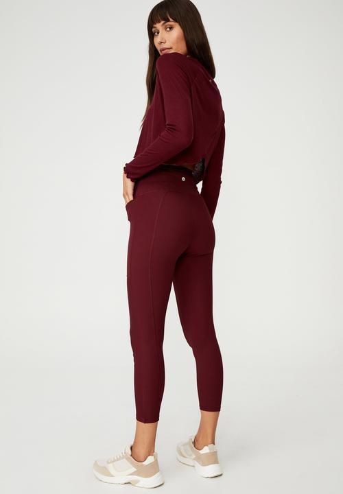Cotton On - Rib pocket 7/8 tight - mulberry