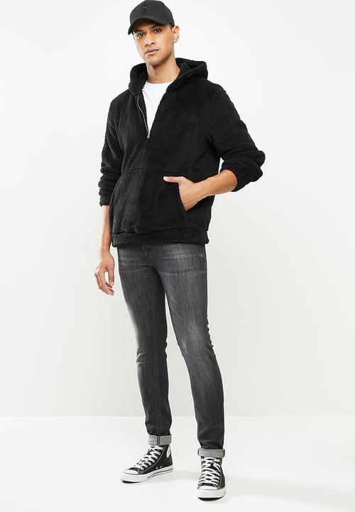 STYLE REPUBLIC - Sherpa hoodie - black