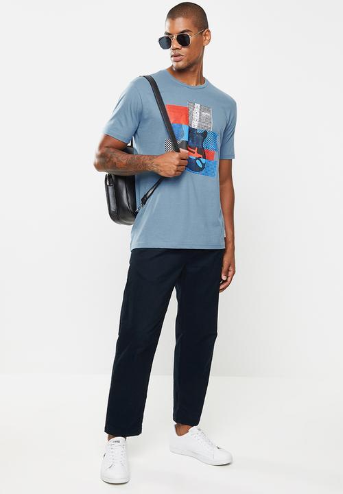 Ben Sherman - Crop guitar tee - blue