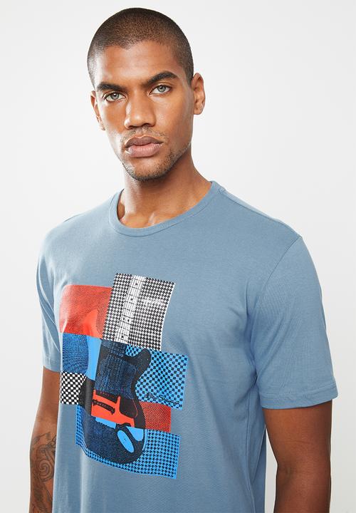 Ben Sherman - Crop guitar tee - blue