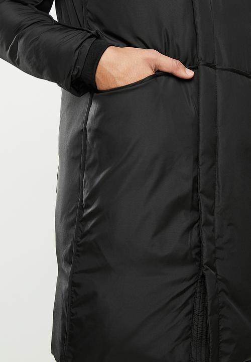 STYLE REPUBLIC - Longline hooded puffer - black