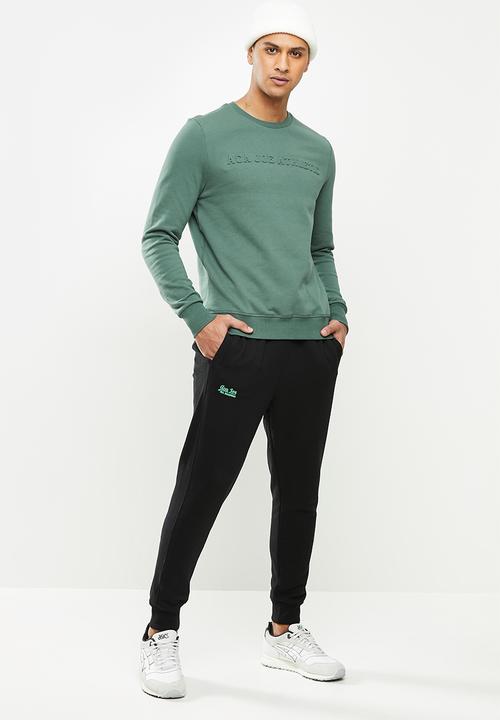 Aca Joe - Aca Joe fleece crew neck pullover - olive