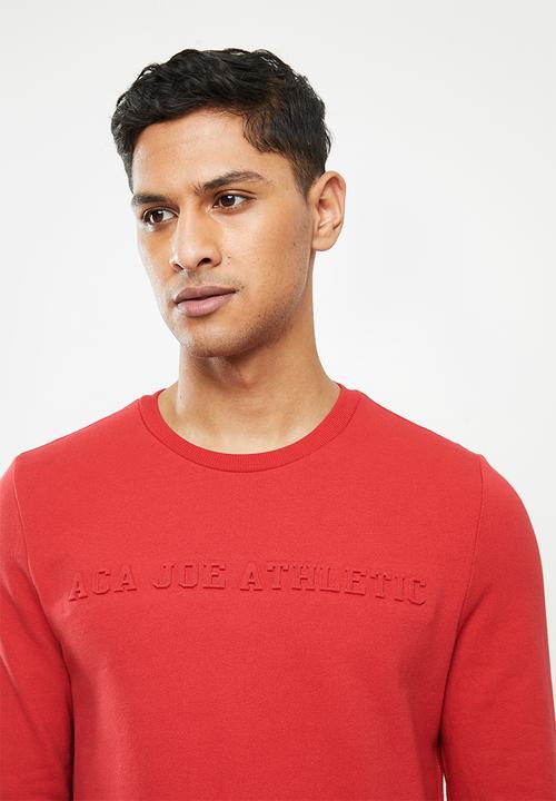 Aca Joe - Aca Joe fleece crew neck pullover - red