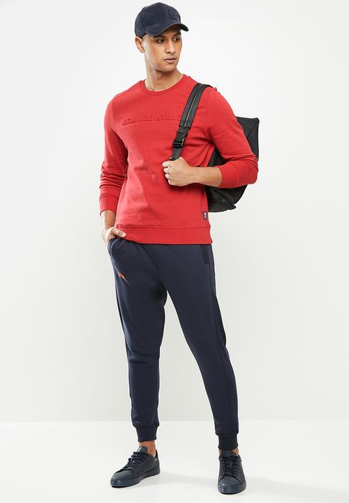 Aca Joe - Aca Joe fleece crew neck pullover - red