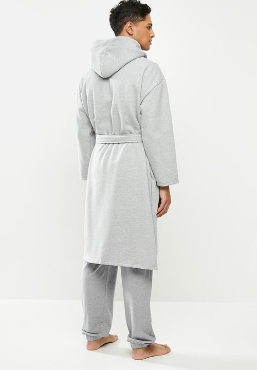 STYLE REPUBLIC - Fleece hooded robe - grey