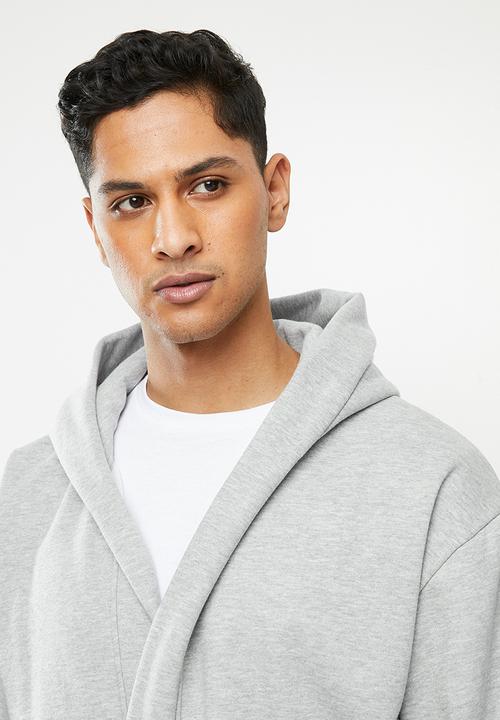 STYLE REPUBLIC - Fleece hooded robe - grey
