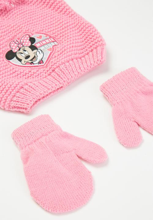 Character Group - Minnie mouse beanie & mittens set - multi