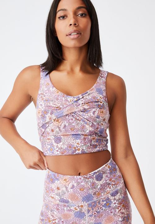 Cotton On - So peachy cross front vestlette - summer sketched floral