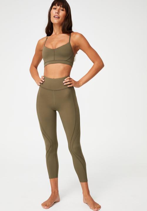 Cotton On - Stitched to perfection 7/8 tight - deep moss