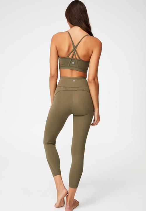 Cotton On - Stitched to perfection 7/8 tight - deep moss