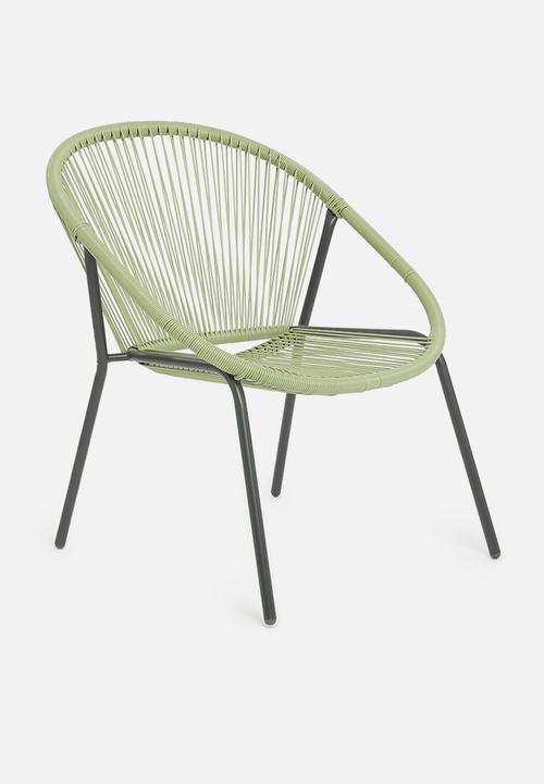 H&S - Stack chair metal green wire