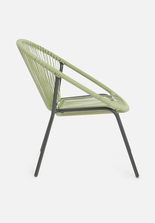 H&S - Stack chair metal green wire
