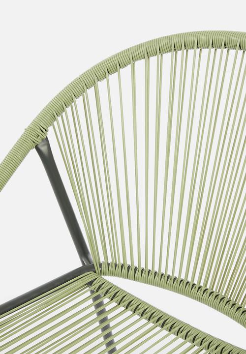 H&S - Stack chair metal green wire