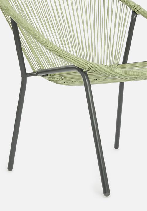 H&S - Stack chair metal green wire