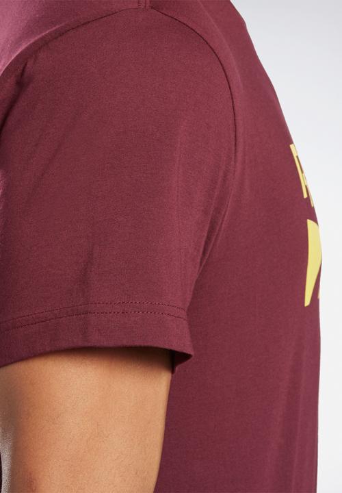 Reebok - Split vector short sleeve tee - maroon