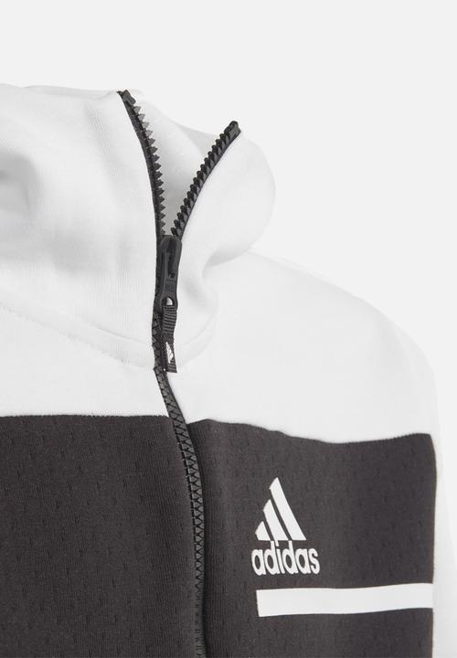 adidas Originals - Hooded track top - black & white 