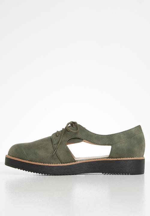 Seduction - Laser cut brogue - olive