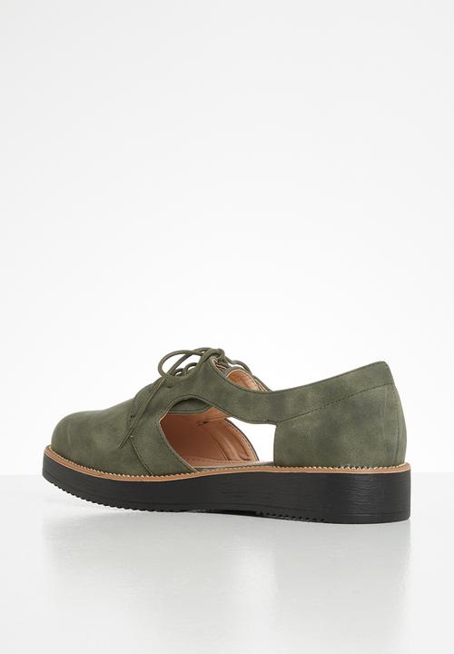 Seduction - Laser cut brogue - olive
