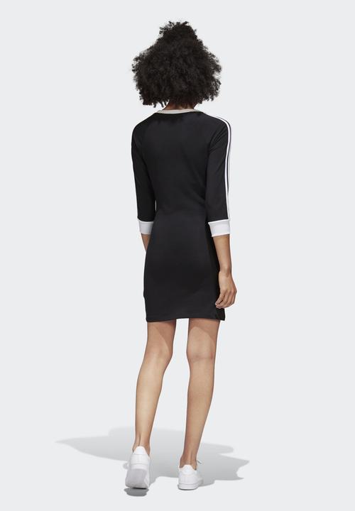 adidas Originals - 3/4 sleeve 3 stripe dress - black
