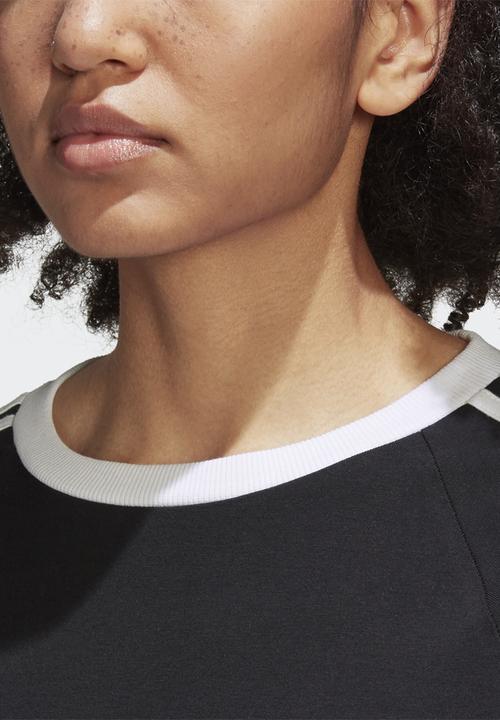 adidas Originals - 3/4 sleeve 3 stripe dress - black