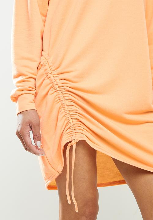 Missguided - Ruched side sweater dress - peach