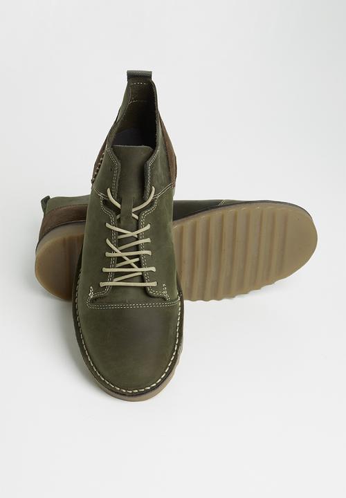 Grasshoppers - Trace leather sandiego - olive