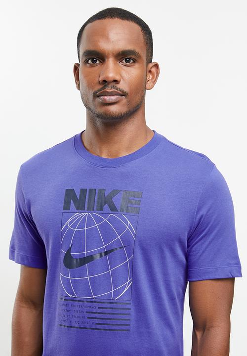 Nike - Nk df 6/1 gfx tee - blue