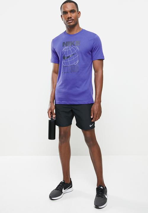 Nike - Nk df 6/1 gfx tee - blue
