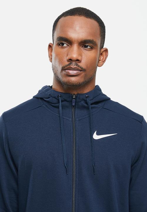 Nike - Nk df fleece hoodie  - navy & white