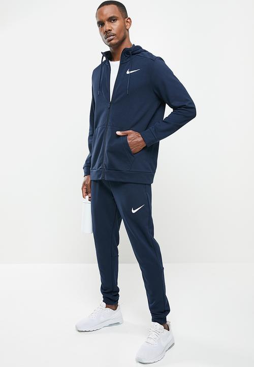 Nike - Nk df fleece hoodie  - navy & white