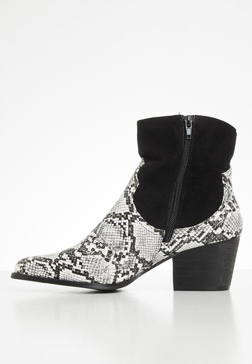 Seduction - Western ankle boot - black & white 
