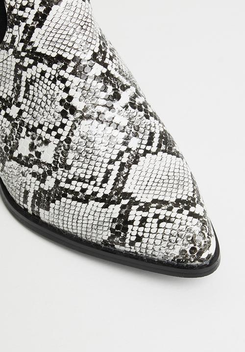 Seduction - Western ankle boot - black & white 