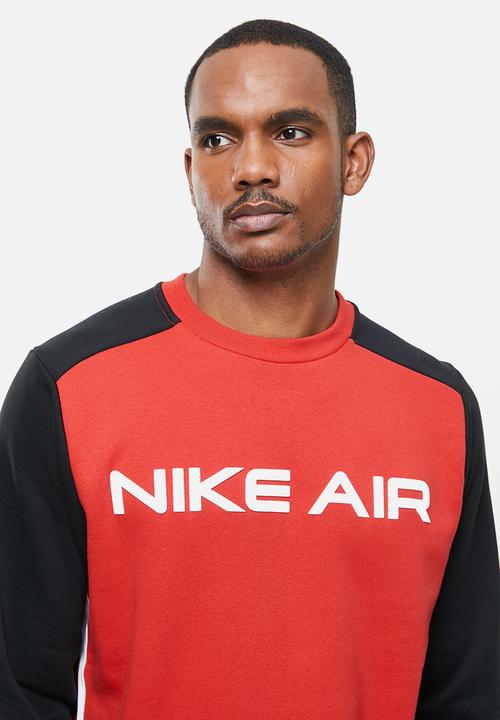 Nike - Nsw nike air flc crew  - red & black