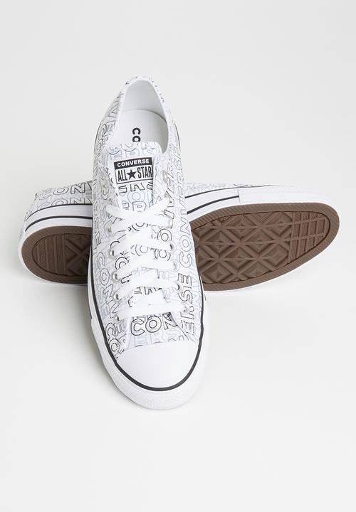 Converse - Chuck taylor all star wordmark graphic ox - white/black/white