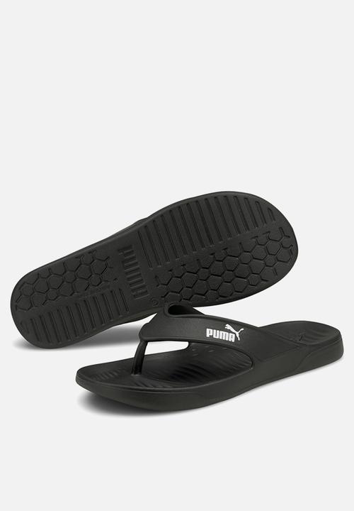 PUMA - Aqua flip flops - black & white 