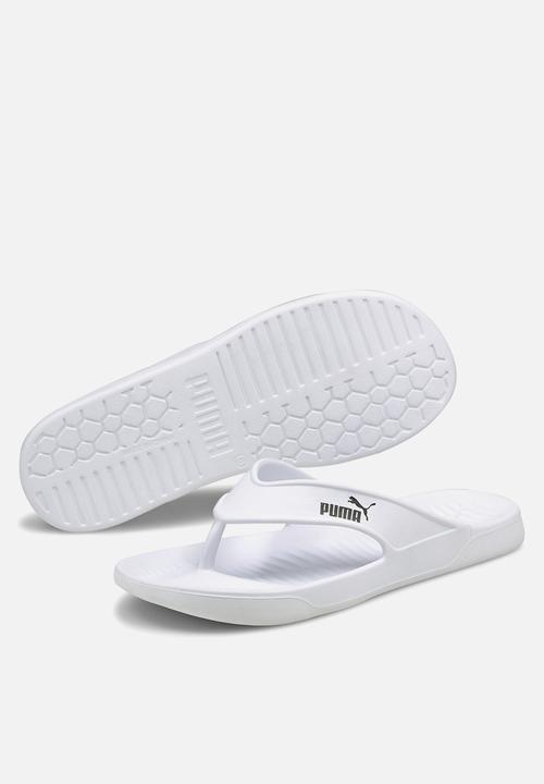 PUMA - Aqua flip flops - white & black 