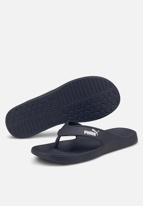 PUMA - Aqua flip flops - peacoat & puma white
